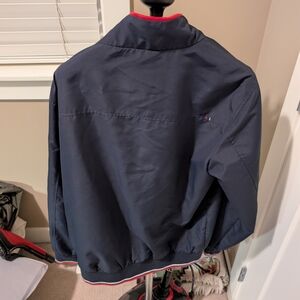 George Men's Navy Windbreaker with Red Accents